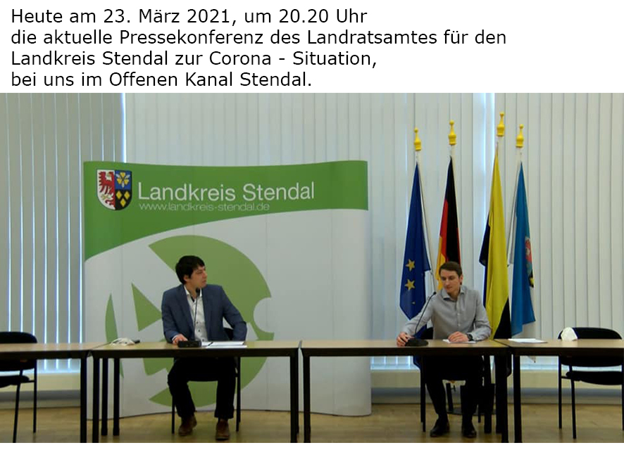 Pressekonferenz des Landratsamtes Stendal 23.03.2021